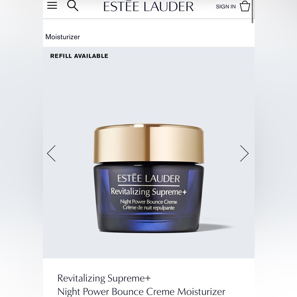 Estée Lauder Revitalizing Supreme+ Night Power Bounce Creme Moisturizer!
